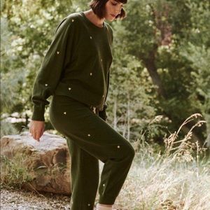 THE GREAT Cropped Sweatpant w/ Heart
